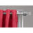 Adjustable Single Curtain Rod with Textured Square Finials - Silver (50-82 inches)-35540480
