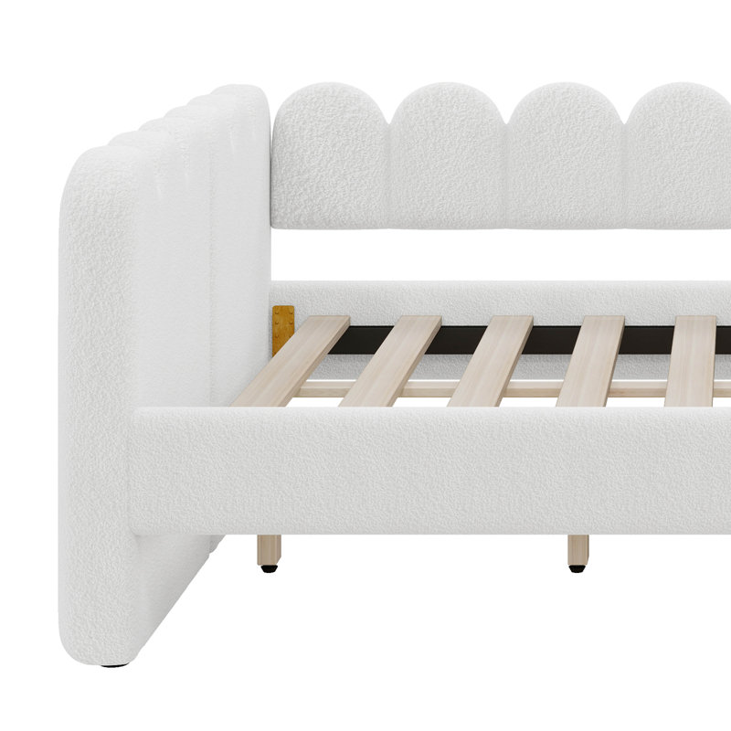 Lit de jour rembourré Lambswool, White