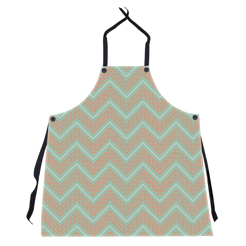 Stephenie Bib Apron, Green/Orange