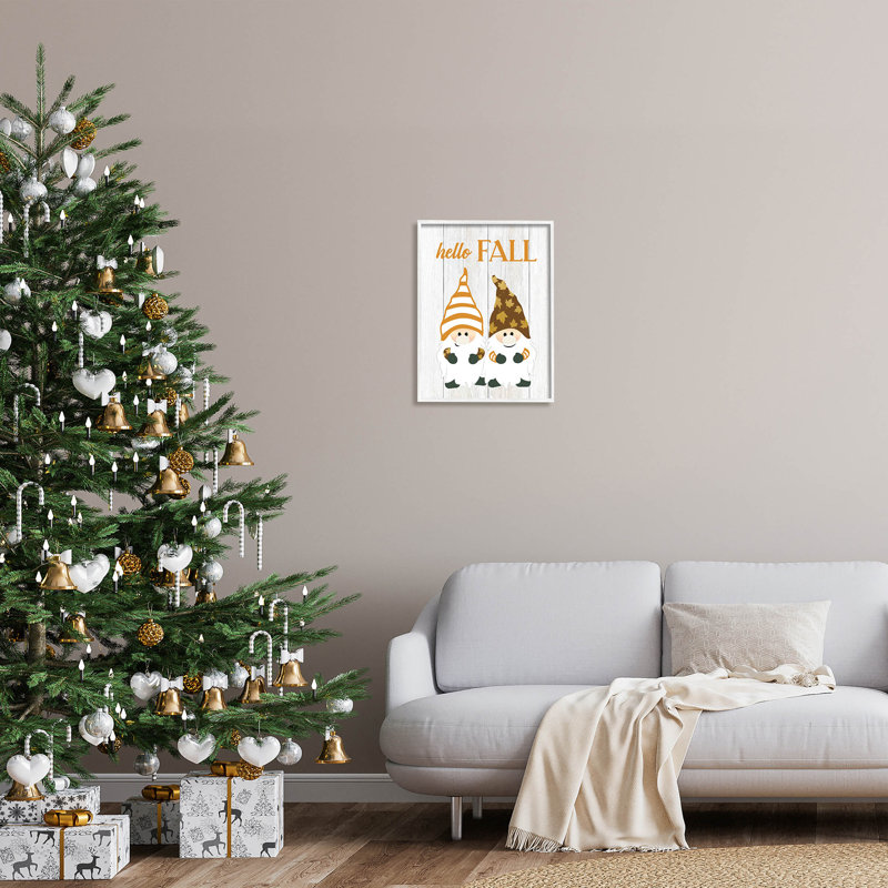 «Hello Fall Whimsical Gnomes», estampe numérique par CAD Designs, H 20 po x l 16 po x P 1,5 po
