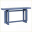 Table basse 59,1 po en placage de pin avec pieds en pin massif, entrée de salon robuste