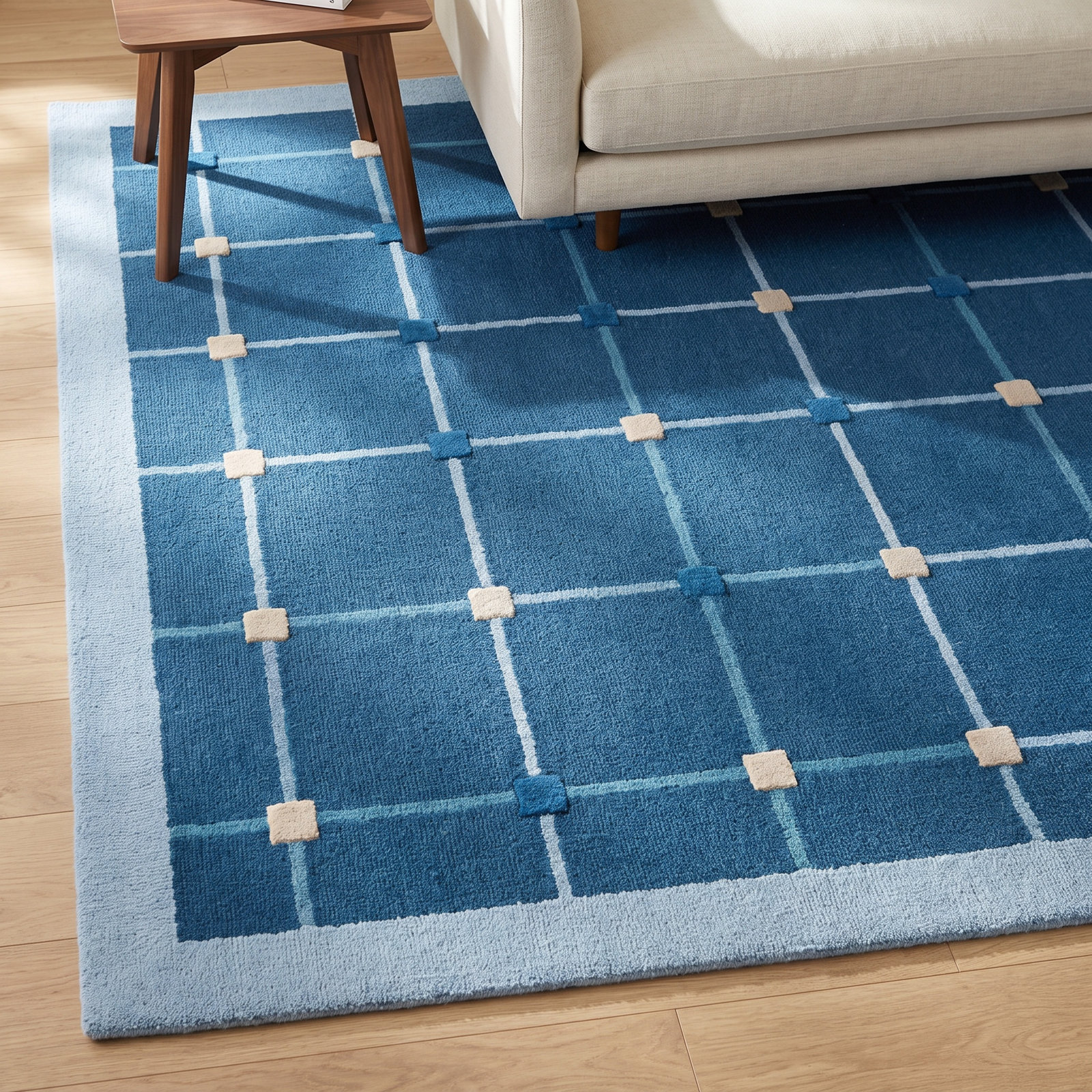 Elway Hand-Woven Checkered Rug, Rectangle 8' x 10'