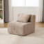 Chaises d'appoint modernes, chaise longue nuage en polyester taupe avec repose-pieds pour la maison