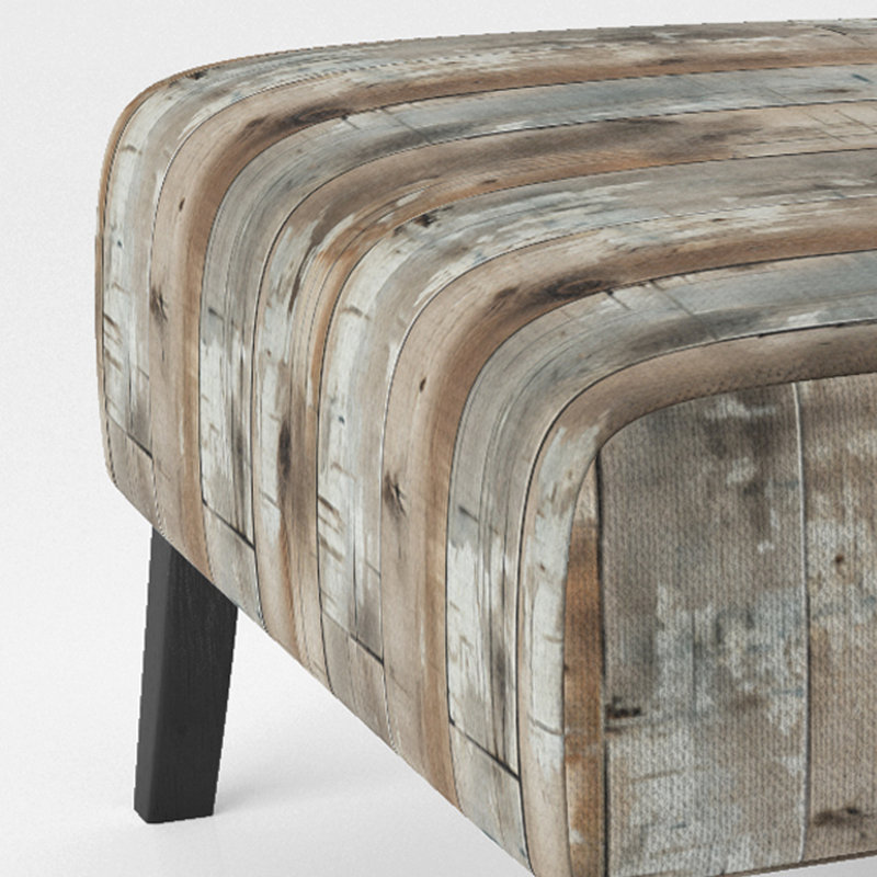Fauteuil de chambre rembourré C, Jardin d'automne rouge et bleu