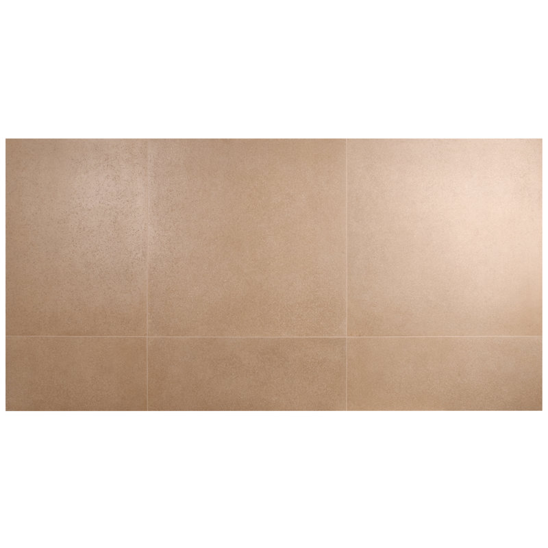 Bariazzo 35 In. X 35 In. Concrete Look Semi-Polished Porcelain Floor And Wall Tile (17.64 Sq. Ft. / Case), Terracotta