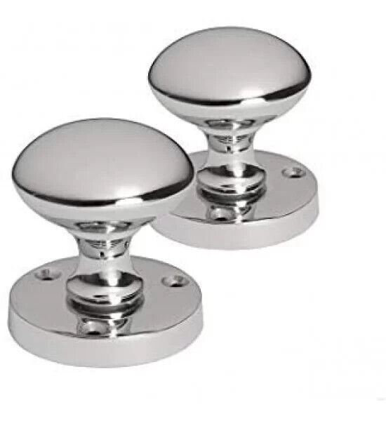  7 Pairs Mortice Sprung Door Knob Set in Polished Chrome
