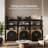 3 Tier Book Shelf 72" Tall Arched Bookcase With Storage, Set of 3-1304971626