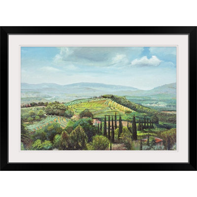«Yorktown Rolling Hills, Pistoia, Tuscany» par Trevor Neal, reproduction d'art