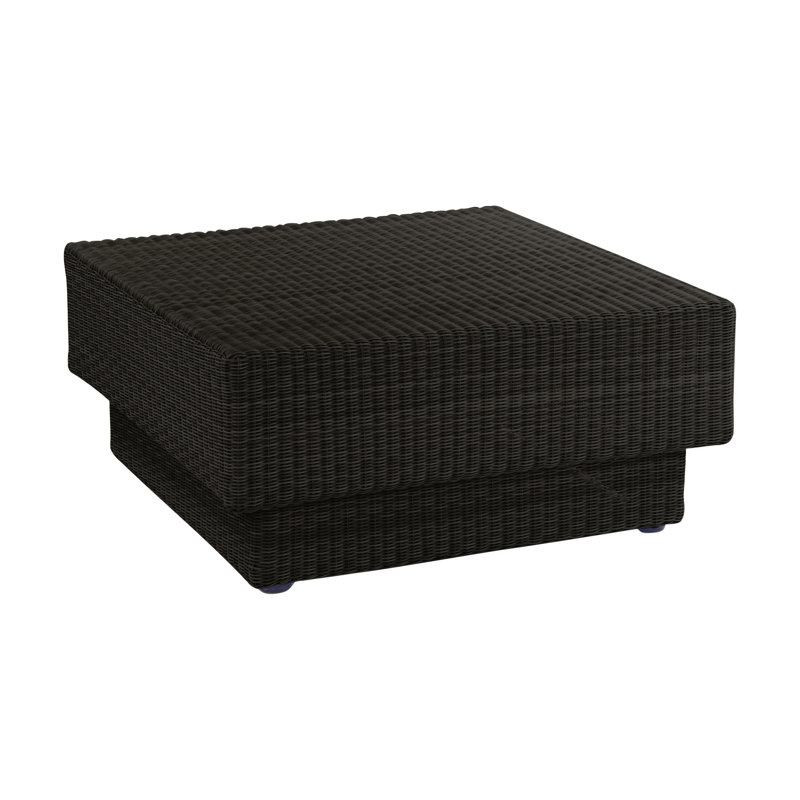 Westport Outdoor Square Coffee Table, Black