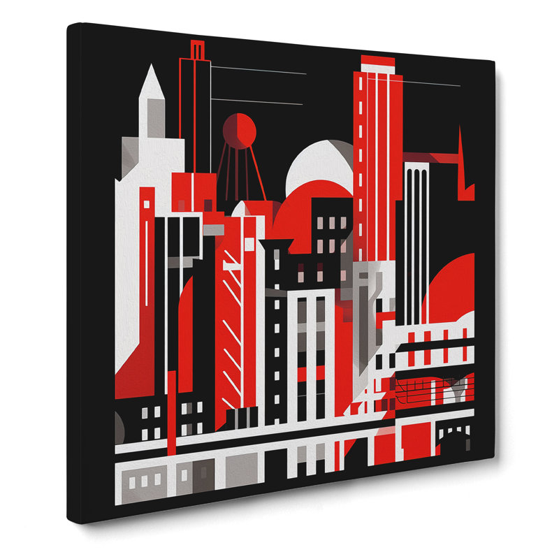 City Of Manchester Constructivism - Wrapped Canvas