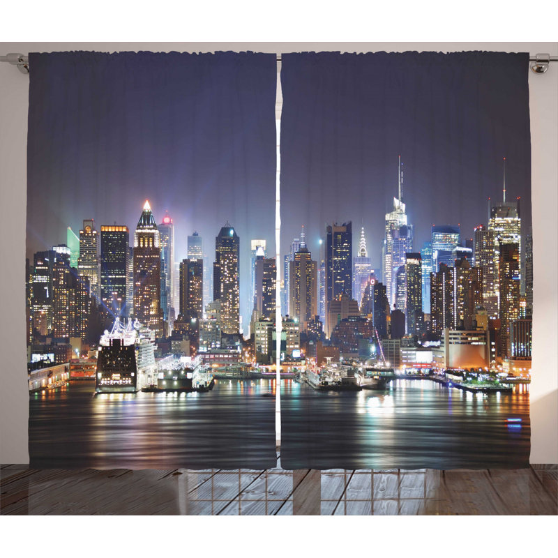 Semi-Sheer Rod Pocket Curtain Panels, 54" x 63"