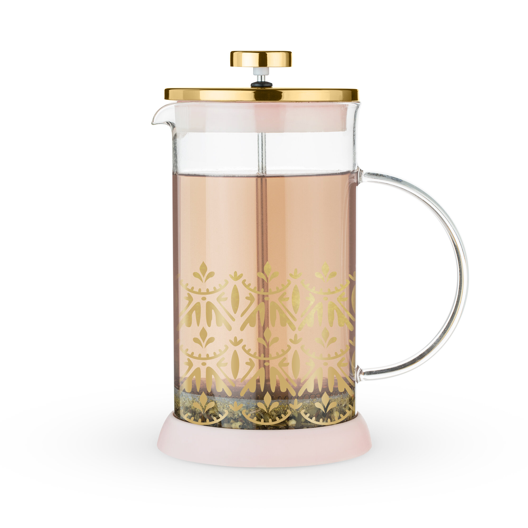 Pinky Up Delia Pink Ceramic Tea Mug and Infuser, Loose Leaf Tea  Accessories, Travel Tea Cup, 18 oz Capacity 