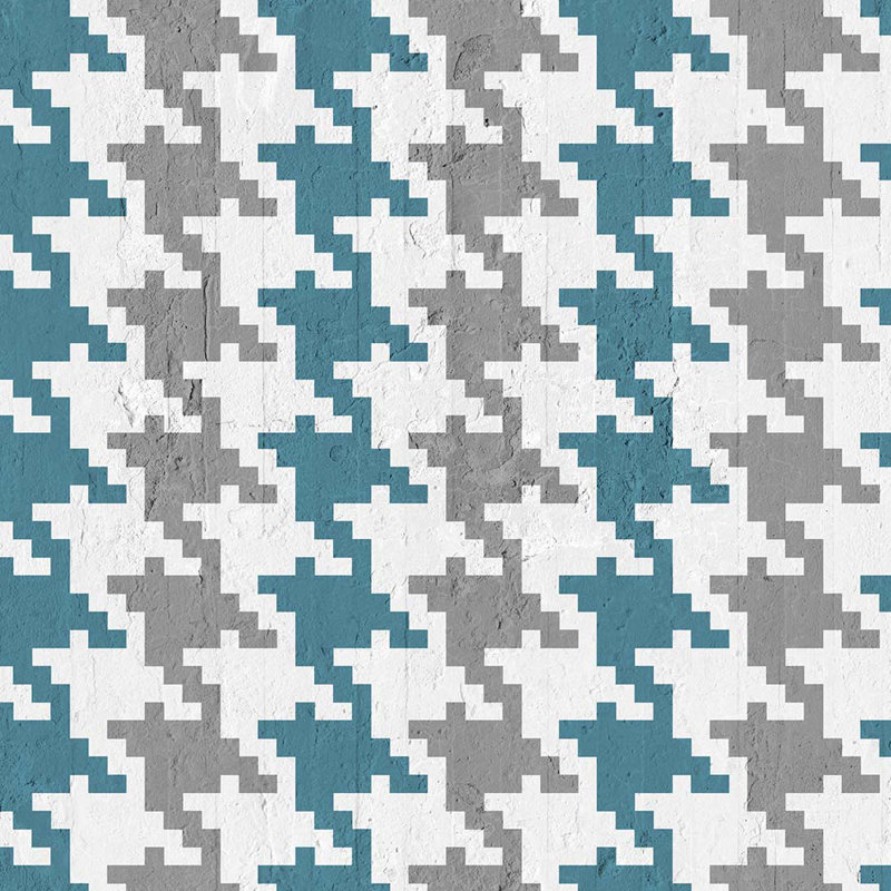 Indre 10m x 52cm Matte Paste the Wall Wallpaper Roll, Petroleum/Grey