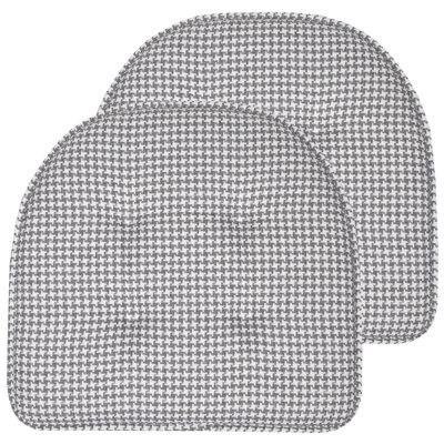 Houndstooth Stitch U Shaped Memory Foam 17" x 16" Chair Cushions