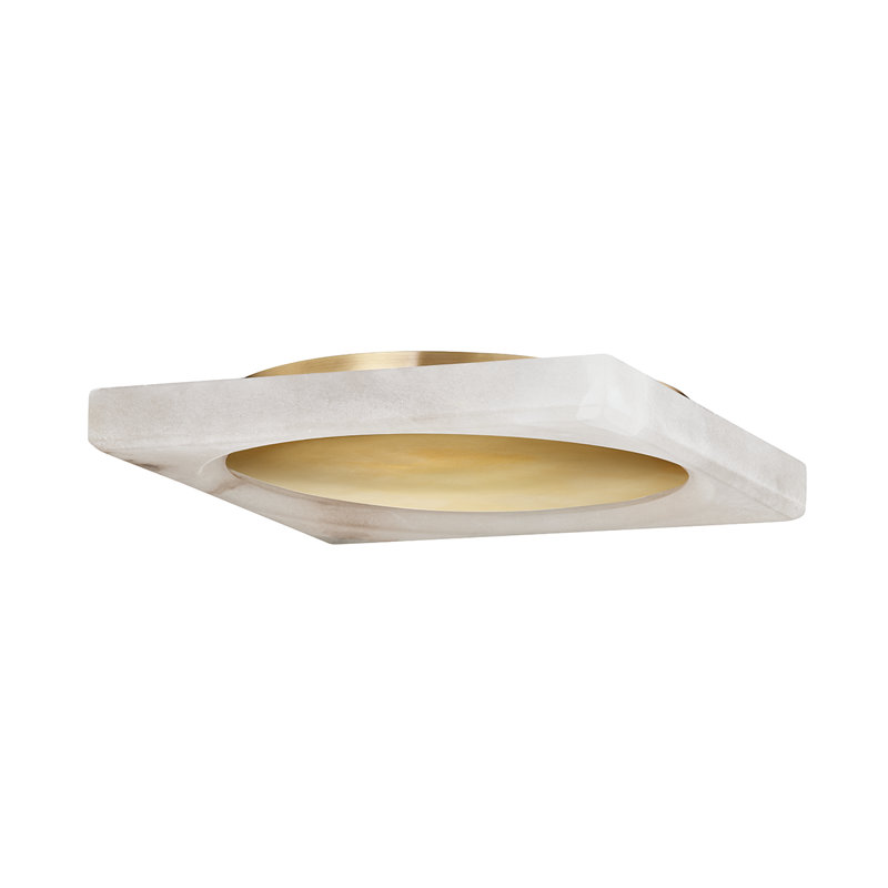 Plafonnier encastré 1 lumière Hamel, Laiton rétro