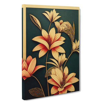Classical Flower Art No.4 - Wrapped Canvas