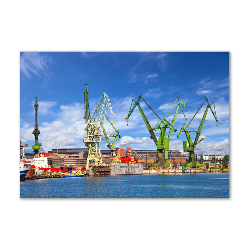 Shipyard In Gdansk - Wrapped Canvas Print
