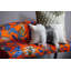 Linen Lumbar Pillow with Ostrich Feather Trim-65654455