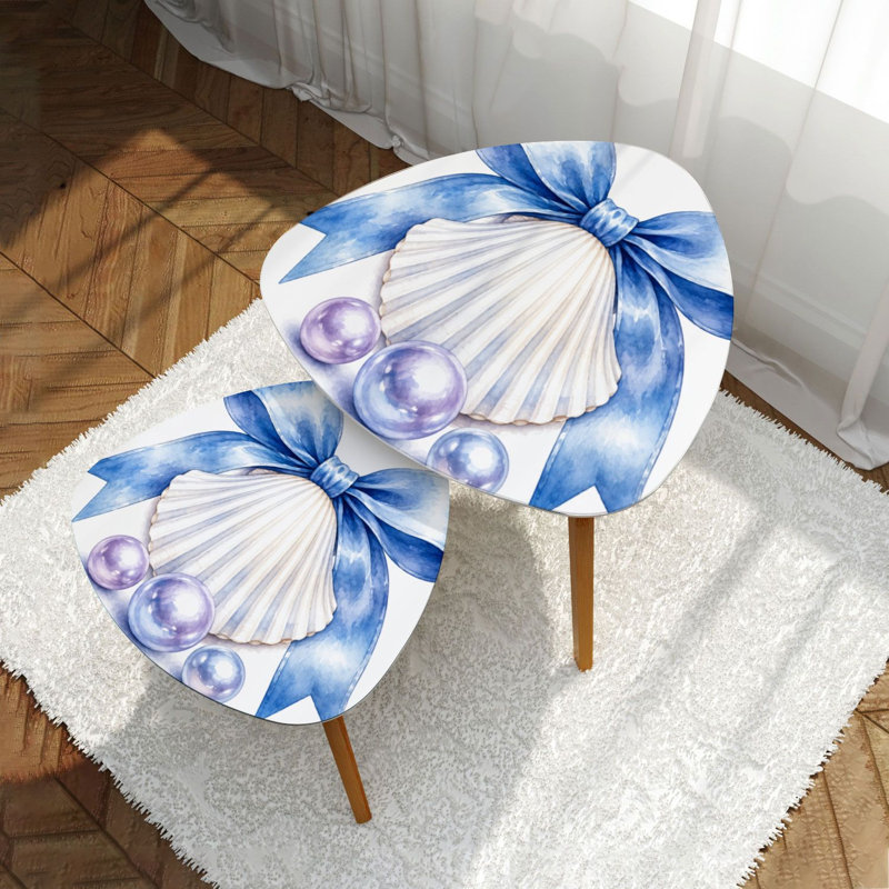 Ensemble de 2 tables basses gigognes Triangle
