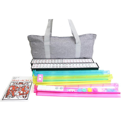 American Mahjong Set Soft Bag 4 All in One Color Pushers Racks Combo Easy Carry