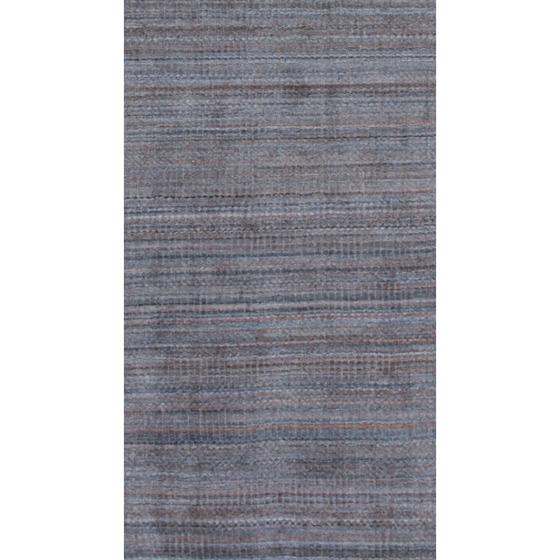 Multicolor Hand-Knotted Wool Striated Jewel Tones Geometric Modern Contemporary Carpet Rug, 2' x 4'