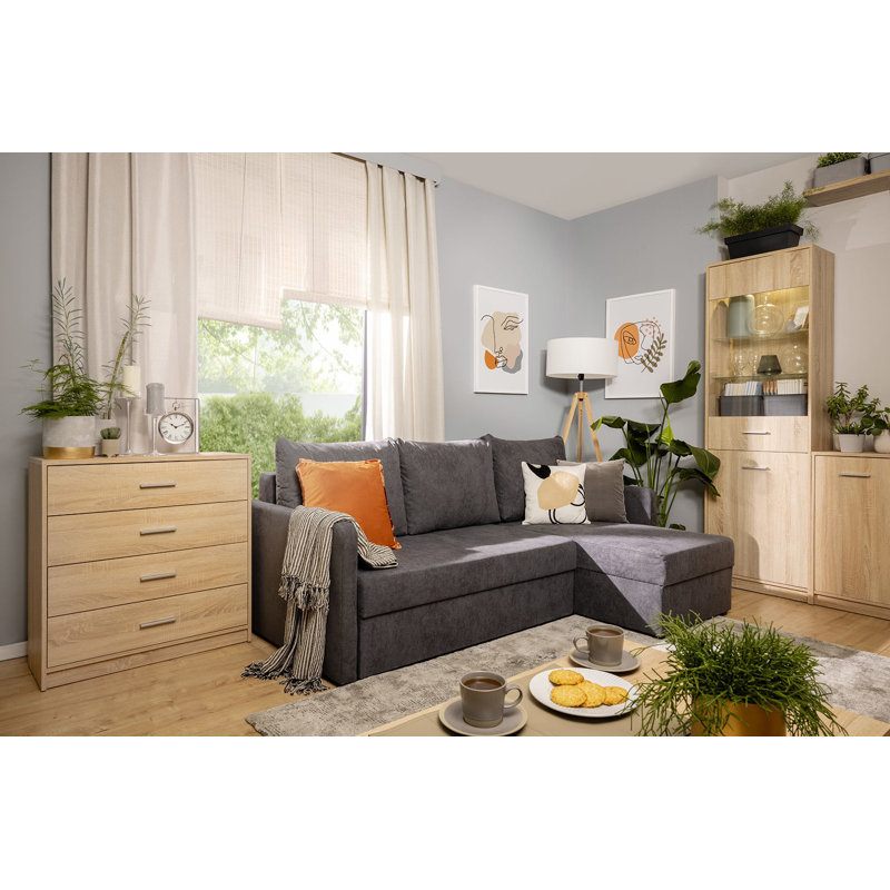 4 - Drawer Rectangle Accent Chest, Oak Sonoma