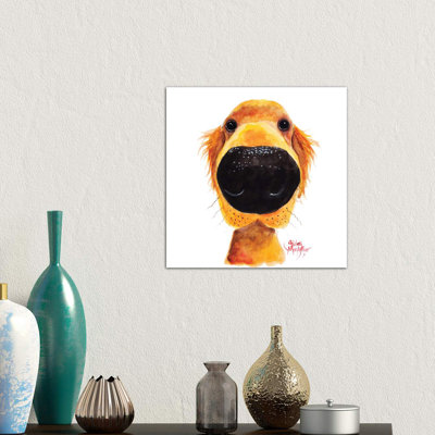 Roy The Retriever by Shirley Macarthur - Wrapped Canvas Print