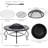 Abduljabaar Round Steel Wood Burning Fire Pit with Lid