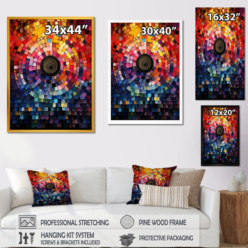 Acoustique Serenity Vinyle Disque II - Disques vinyle, art mural, Cadre doré simple, H 40 po x l 30 po x P 1,5 po