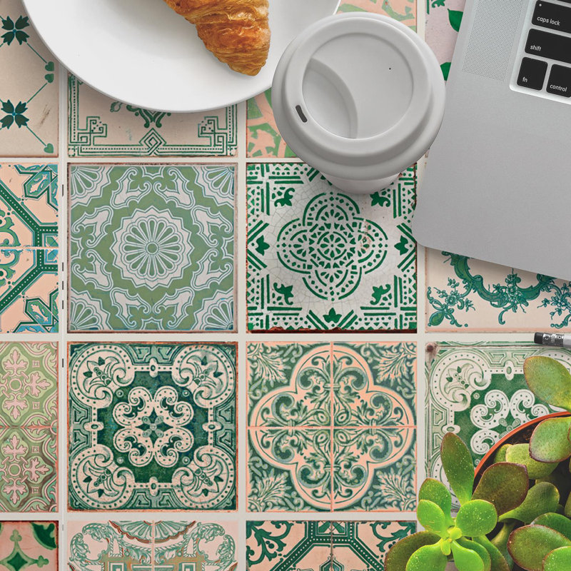 Abstract Non-Wall Damaging Tile Decal