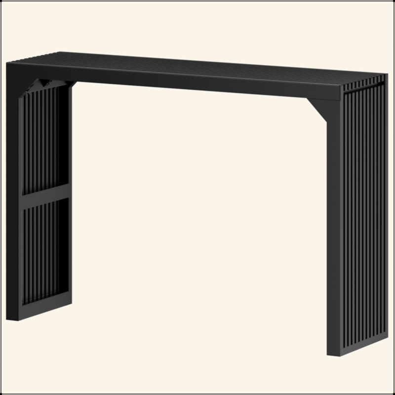 46" Solid Wood Narrow Console Table For Living Room, Foyer