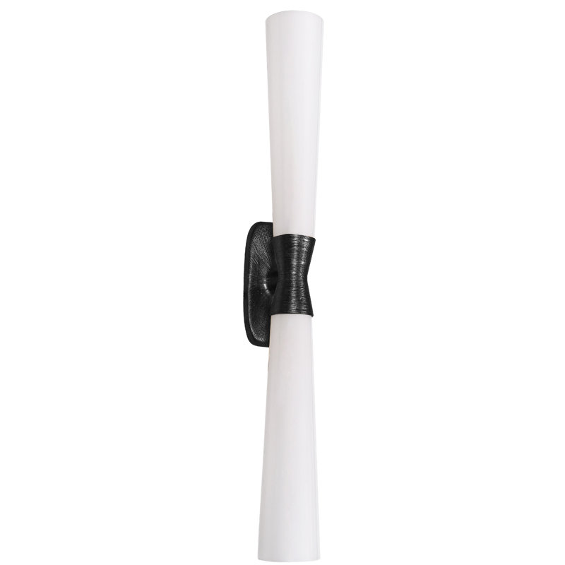 Whitney 2 Light Wall Sconce, 31.5" H x 6" W x 7" D, Matte Black