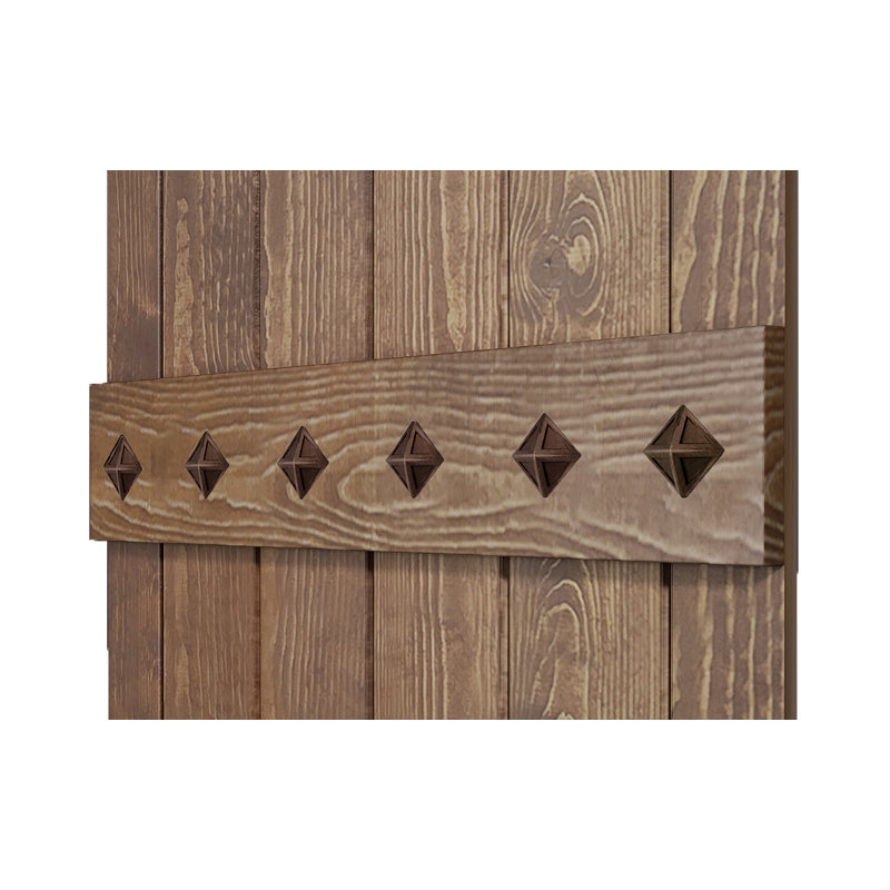 Mid-Century Modern Dark Walnut Solid Wood Barn Door Kit with Matte Black Hardware