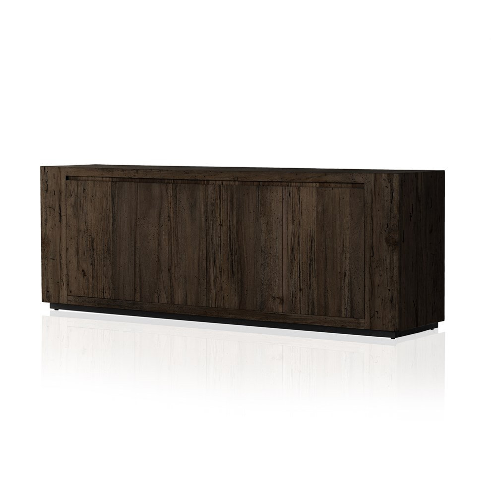 Lockney 94.5'' Sideboard, Ebony Rustic Wormwood Oak