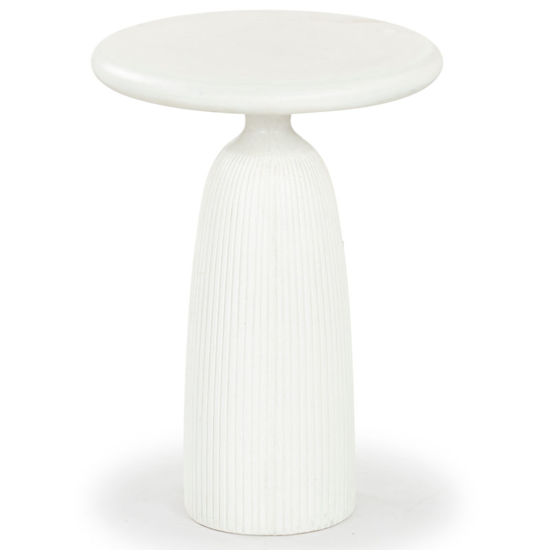 Oskar End Table, Ivory