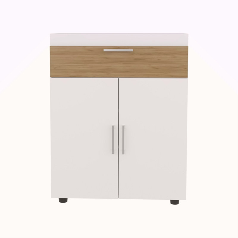 Range-chaussures avec portes doubles et tablettes intérieures, armoire de rangement pour chaussures autoportante