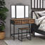 Amaelle Dressing Table with Mirror & Stool Bedroom Industrial Furniture