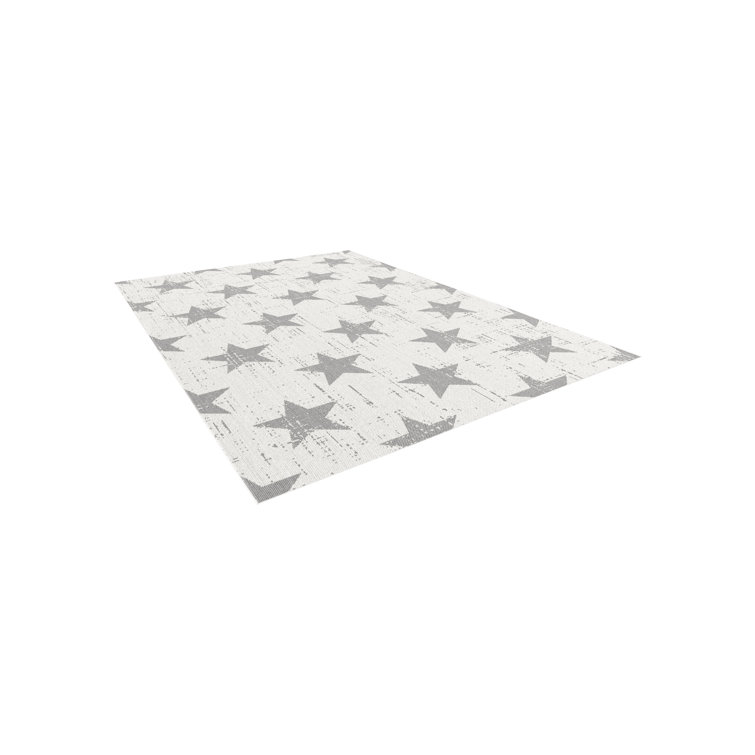 Ireles Flatweave Indoor/Outdoor White/Grey Rug