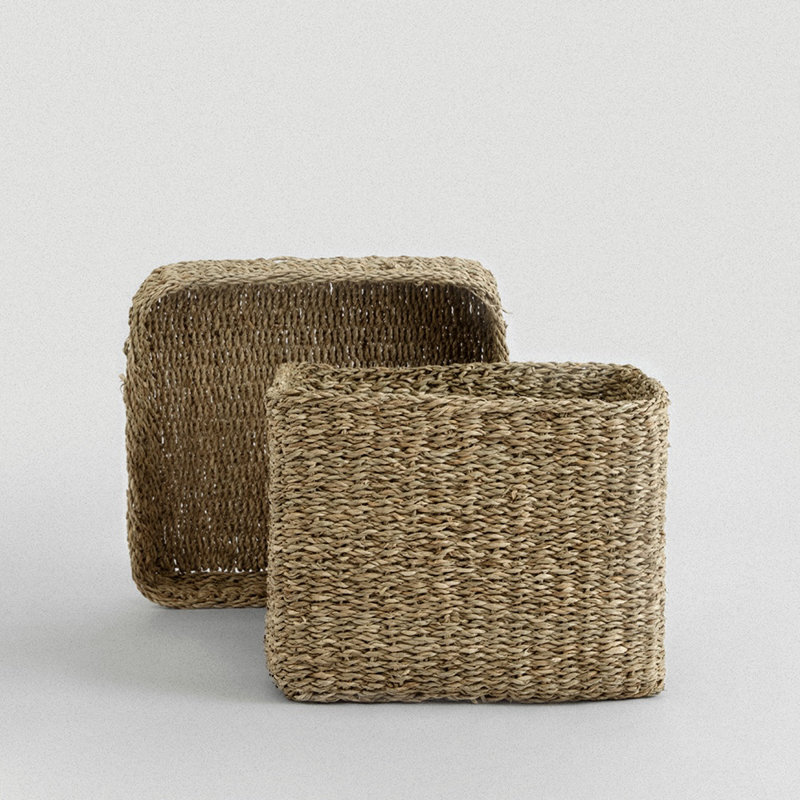 Gaya Seagrass Basket Box with Lid - Large, 28 pt