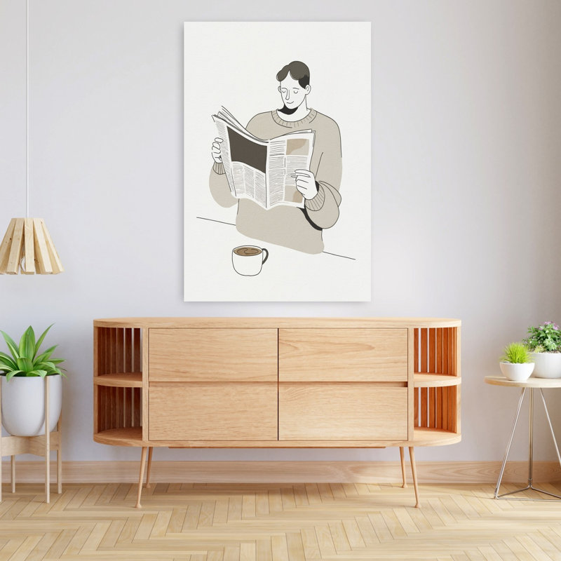 Art mural contemporain Morning, H 48 po x l 32 po