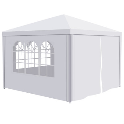 10'X10' Party Tent Outdoor Heavy Duty Gazebo Wedding Canopy + 4 Removable Walls