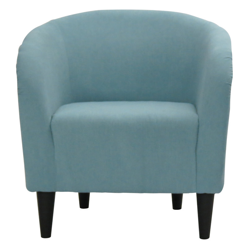 Fauteuil demi-tonneau de 29,50 po de largeur, Toulan en sergé bleu glacier