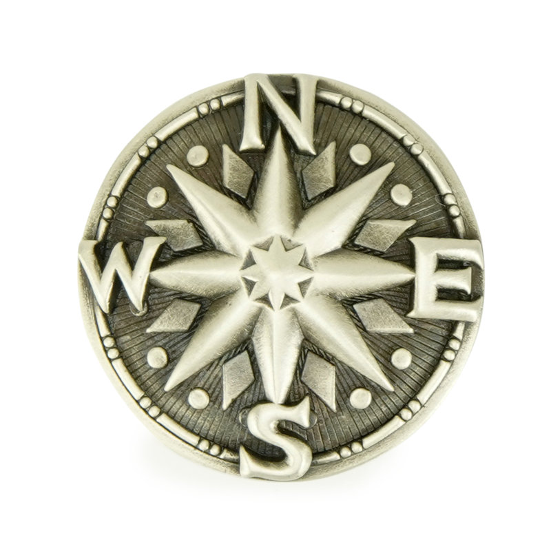 YACHT CLUB COMPASS KNOB, Silver