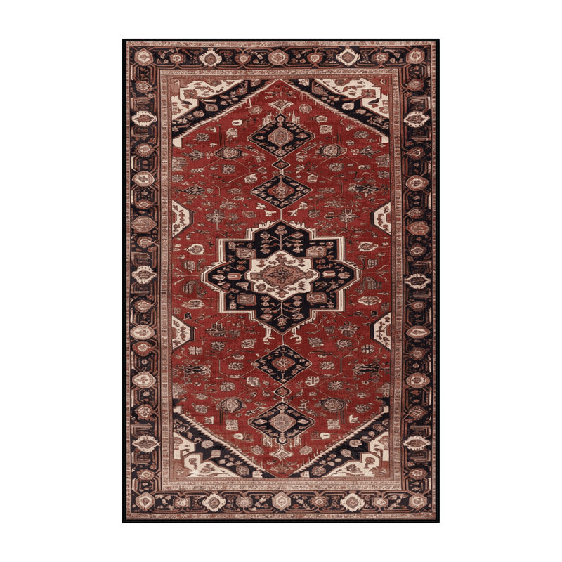 Tapis brun lavable à la machine, Rectangle 2 pi x 3 pi