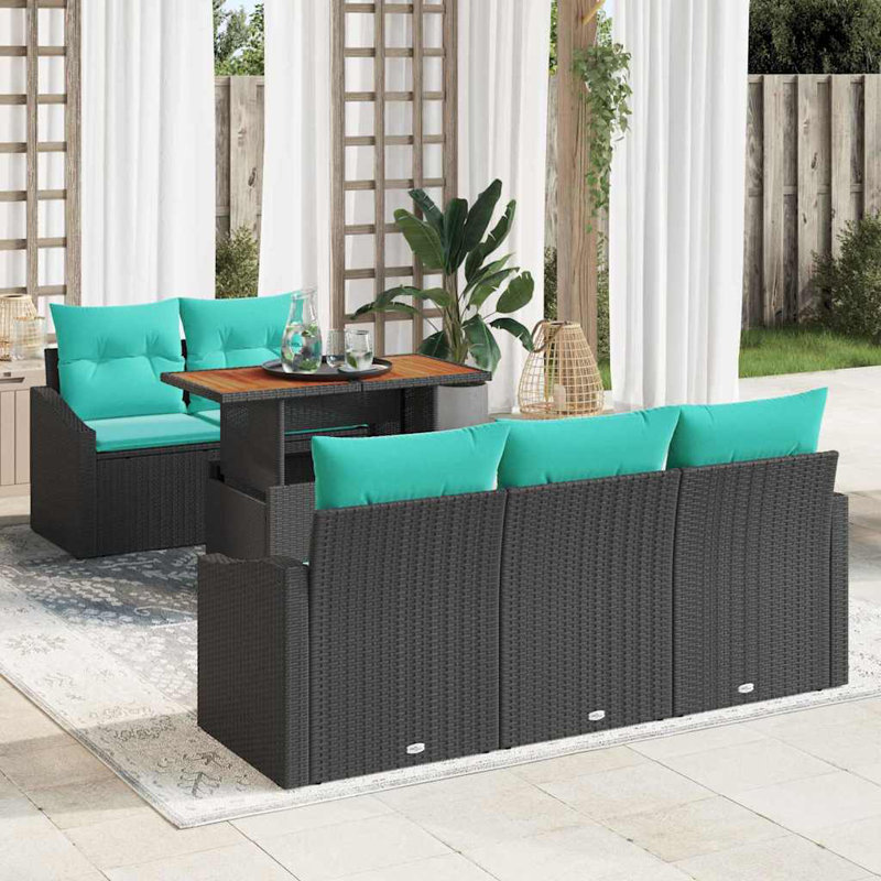 Ensemble de canapé de jardin avec rangement 6 pièces vidaXL