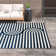 Balchand Geometric Machine Tufted Polypropylene Indoor / Outdoor Area Rug in Blue