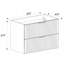 Steck 802cm Wall Mounted Single Bathroom Vanity Base Only in Oak