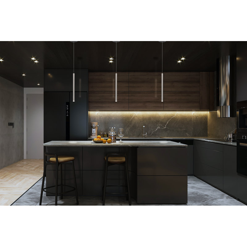 Navada 1 - Light LED Single Pendant, Nickel, Small ( 16" H x 1" W x 1" D )