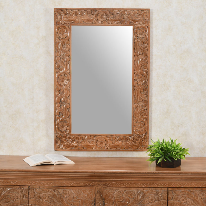 Camaran Solid Wood Rectangle Wall Mirror