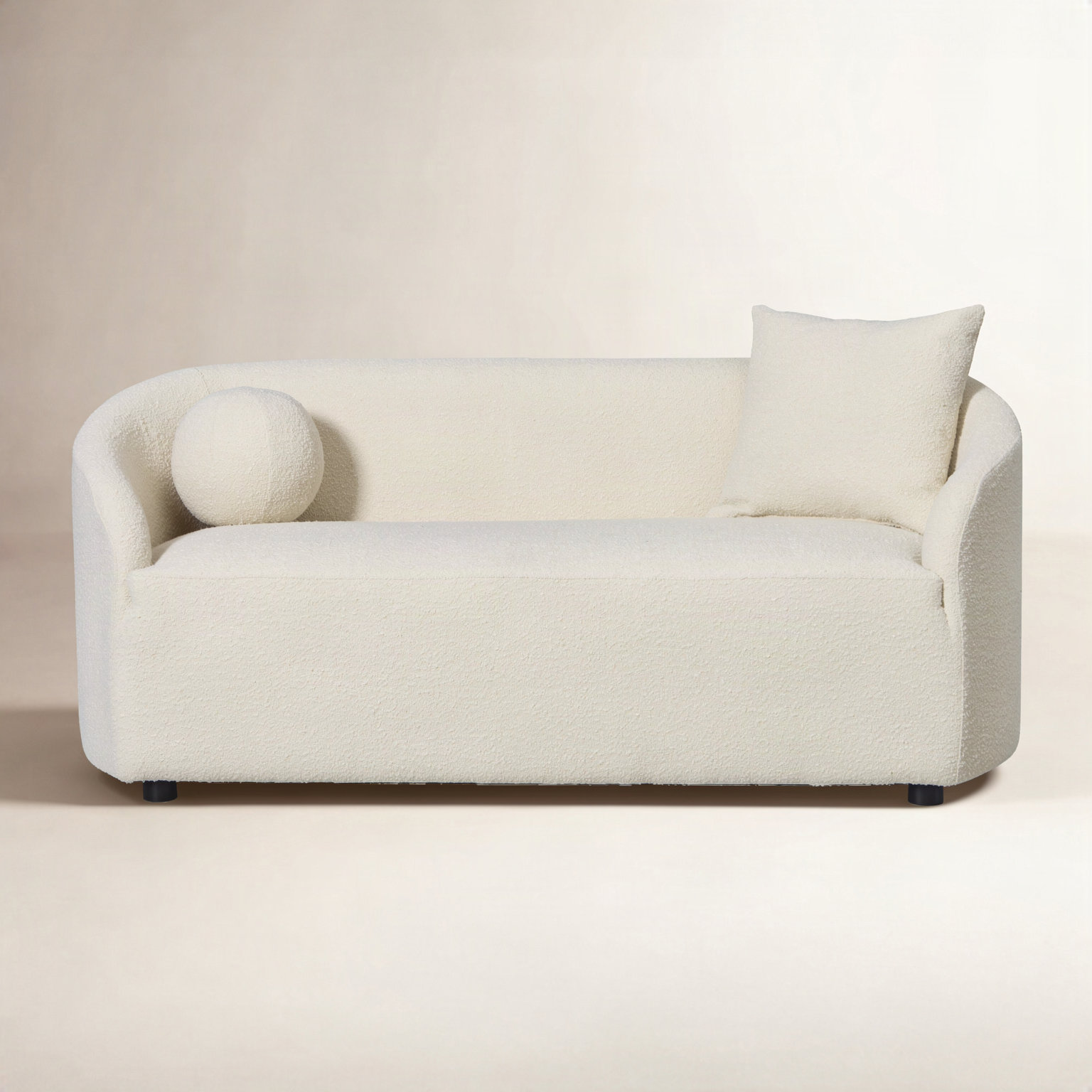 Deans 68" Loveseat, Cream White